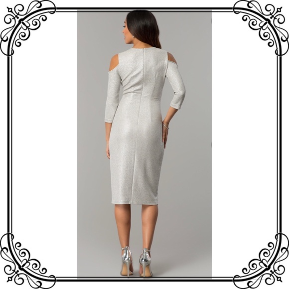 🆕NWT Cold Shoulder 3/4 Sleeve Party Dress - Picture 5 of 6